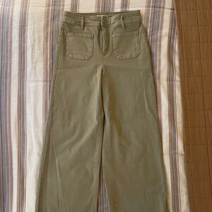 Oat New York Olive Wide Leg Jeans